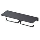 Aluminium Alloy Toilet Paper Roll Towel Tissue Rack with Mobile Phone Holder