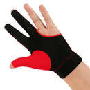 3-Finger Professional Open Left Hand Snooker Pool Cue Billiard Glove Red