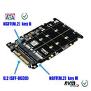 M.2 NVME SSD Key M Key B SSD to U.2 SFF-8639 Adapter Card Converter Kit for PC