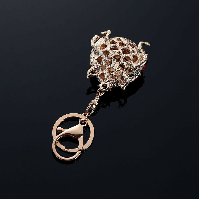 Cute Ladybug Pendant Key Chain Rhinestone Hangings Ring Bag Phone Decor Deluxe
