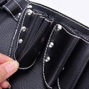 pu leather rivet hair scissor bag clips bag hairdressing barber scissor holstJ.