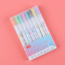 Glitter Metallic Double Line Pen Outline Markers for Scrapbooking Poster 8 Color