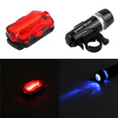 2x Bike Light Head + Rear Safety Alarm Set Bicycle Cycle White Beam 5 LED LampOZ