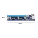 2x PCI-E Riser Card Kit 1x to 16x VER 006C USB3.0 6Pin BTC Mining Adapter Board