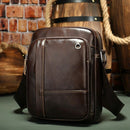 Leather Men Messenger Bags Male Shoulder Crossbody Bags Handbag Headphone M