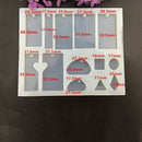2 Packs Jewelry Casting Molds Silicone Pendant Mould Molds with Hanging Hol