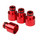 8x High Quality Fuel Injector Adapters for Acura B16 B18 D16Z D16Y Black+Red