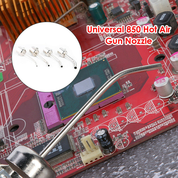 4pcs Long Bent Heat Gun Nozzles for 850 Hot Air Soldering Rework Station A#S