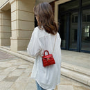 Elegant Leather Mini Shoulder Bags Women Chain Messenger Handbag (Red)