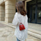 Elegant Leather Mini Shoulder Bags Women Chain Messenger Handbag (Red)