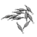 20pcs Fishing Sinker Swivels Barrel Swivels Connectors 0.5/0.3