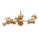 80pcs H-Shape Wood Decorative Push Pins, Wood Head and Steel Needle Point T V2T9