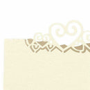 25 Wedding Table Place Cards Heart Name Number Place Cards , white