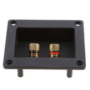 MagiDeal Car Stereo 2way Speaker Box Terminal Round Square Connectors Red