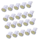20x T10 Wedge 8SMD LED Gauge Dash Instrument Panel Interior White Light Bulb