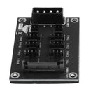 4-Pin or SATA 15-Pin to 8 Way 4-Pin PC Chassis Cooling Fan Splitter Hub Panel