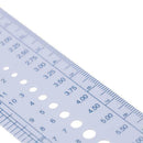 Plastic Knitting Knit Needle Size Gauge Ruler Measure Tools Sewing Tool Rul F3I4