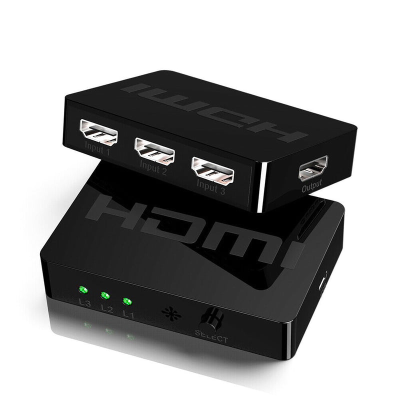 HW-HD301M 3 Port 1080P HDMI Switcher 3x1 HDMI Splitter Adapter w/Remote Control