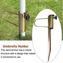 Fishing Rod Portable Lawn Patio Heavy Duty Sun Metal Stand Beach Umbrella