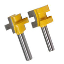 2PC 8mm Shank Rail and Stile Router Bit Tenon Milling Cutter Woodworking Power