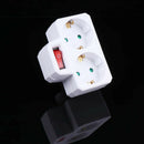 German/EU Plug Conversion Socket 1 to 2 Way Power Adapter w/Outlet Switch