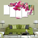 5pcs/set Modern Abstract Art Wall Decorative Painting Canvas Butterfly Print