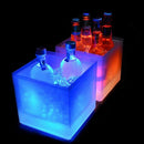 LED Ice Bucket RGB Color Double Layer Square Bar Beer Ice Bucket RGB Color