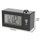 Lcd Screen Digital Led Projection Alarm Clock Calendar Temperature Humidity