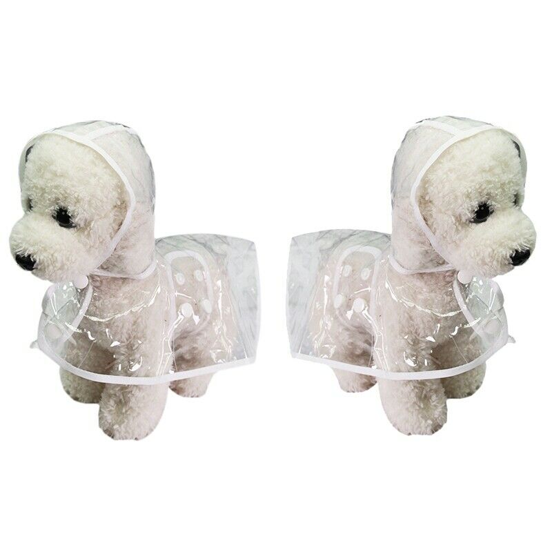 Fashion Pet Clothes Dog Raincoat Transparent Rain Coat Waterproof Pets Rain Q5L6
