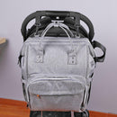 Women Mummy USB Port Backpack Large Capacity Baby Nursing Handbags (Black)