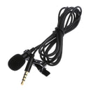1/8" 3.5mm Lapel Lavalier Tie Clip Microphone For Recording Interview 1.5m