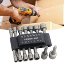 14pcs Strong Sleeve Wrench Hexagonal Handle Screw Sleeve Pneumatic Bits A