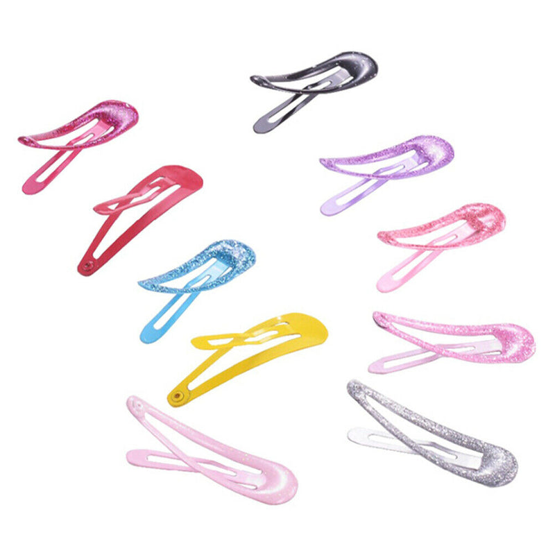 10Pcs/bag Kids girls hair clips glitter hairpins hair barrette metal hairgrip Nw