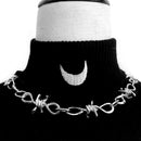 Punk Women Men Thorns Chain Pendant Choker Necklace Hip Hop Jewelry Gift  BX FT