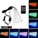 1Pcs 5050 SMD 48LEDs 12V RGB LED Strip Lights  Car Interior IR Controller +Music