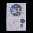 DIY Embroidery Starter Kit Printed Starry Sky Hand Needlework Pattern