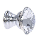 10 Pcs 20mm Crystal Glass Clear Cabinet Knob Drawer Pull Handle Kitchen Doo G6X1