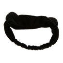 Womens Girls Stretch Headband Bath Spa Make up Wash Face Hairband Wrap Black