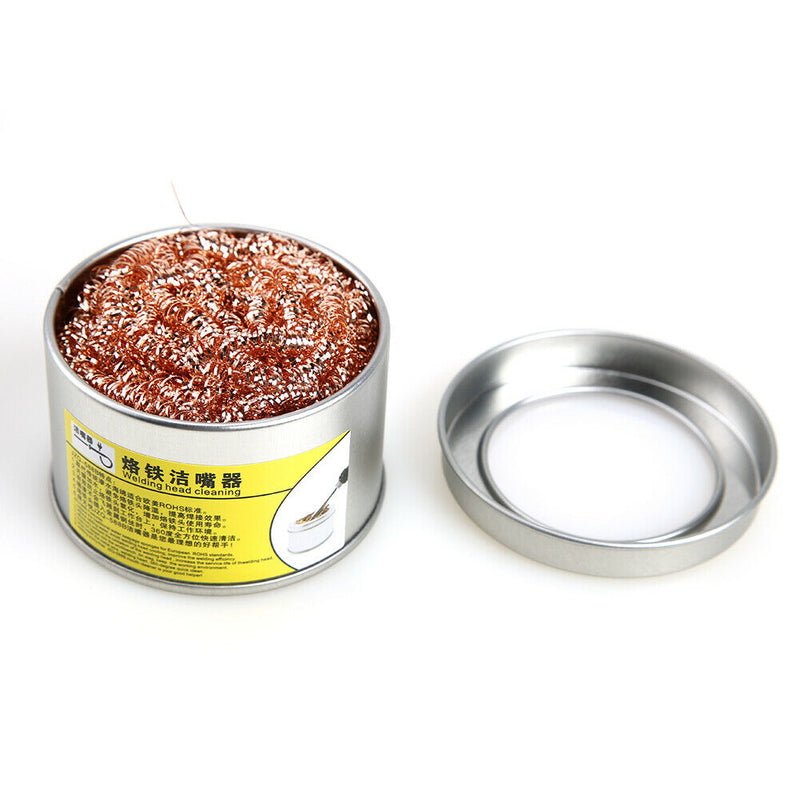 2pcs Metal Wire with Stand Set 599B Soldering Sponges Solder Iron Tip Cleaner