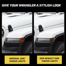2 Pcs LED Side Marker Lights for Jeep Wrangler JL 2018 2019,Smoke Lens Ambe