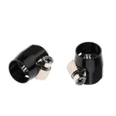 2X Black Fuel Oil Water Pipe AN6 Hose End Finisher Clip Clamp OD 19mm & 12mm