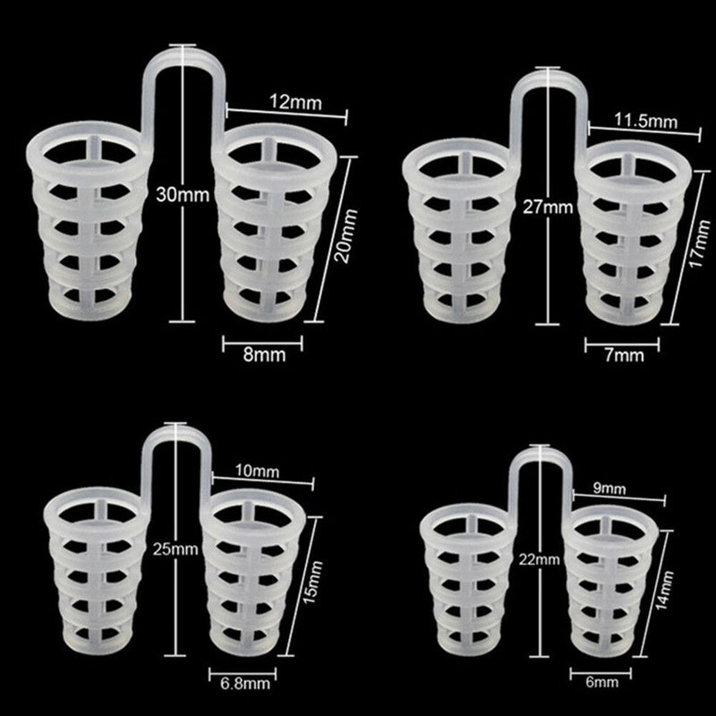 8Pcs silicone anti snore nasal dilators apnea aid device stop snoring nose  3c