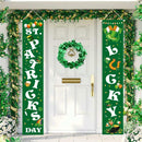 Lucky St. Patty's Day Welcome Signs Porch Signs Front Door Home Decor Party Acce