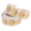 Thank you Stickers Round Natural Kraft 500Labels per roll cute stickers forSEAU