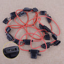 10pcs Splash Proof 40A 12 AWG 32V Car Auto Blade Fuse Holder Cable In Line