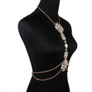 Simple Diamond Sexy Fashion Ladies Jewelry Exaggerated Flower Body Chain BOL