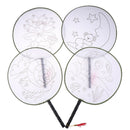 1Pc Kids DIY drawing toys craft hand fan children creative painting toys neME