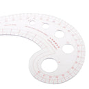 Clear Plastic French Curve Ruler Hip Comma Straight Ruler DIY Sewing Tool