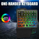 K1 Wired One Handed Mechanical Feel Gaming Keyboard RGB Keypad For PUBG Y7B5