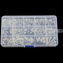 M2 M2.5 M3 M4 M5 (Total 270pcs) Nylon Screw / Nut / Washer Assortment Kit C